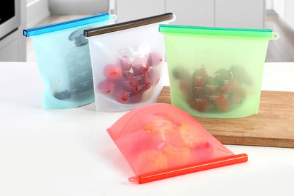 Ovela Silicone Eco-Friendly Zip Bags (8 Pack) - Refurbished Electronics at Tydi NZ