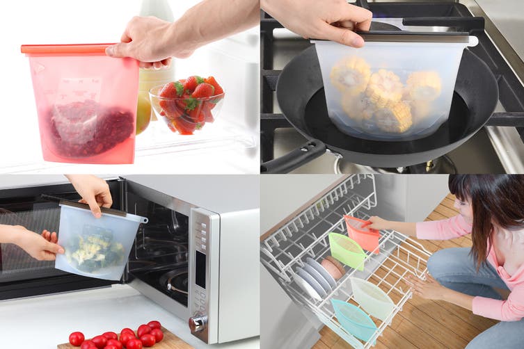 Ovela Silicone Eco-Friendly Zip Bags (8 Pack) - Refurbished Electronics at Tydi NZ