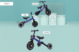 3-in-1 Trike & Balance Bike (White)