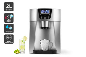 Kogan 2-in-1 Ice Cube Maker & Water Dispenser (Stainless Steel)