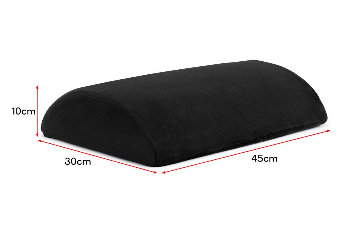 Ergolux Ergonomic Velvet Footrest (Black)