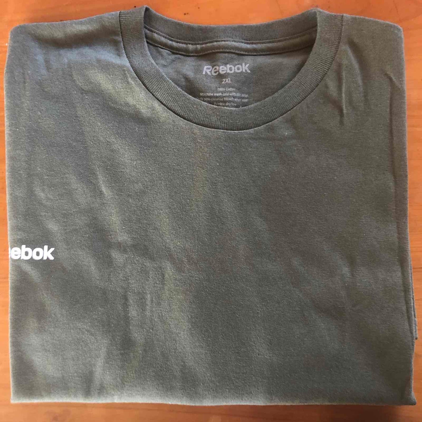 REEBOK MEN'S COTTON S/S T-SHIRT (FOREST GREEN SIZE 2XL)