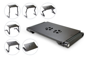 Kogan Adjustable Laptop and Tablet Stand with Cooling Fan and Mouse Pad
