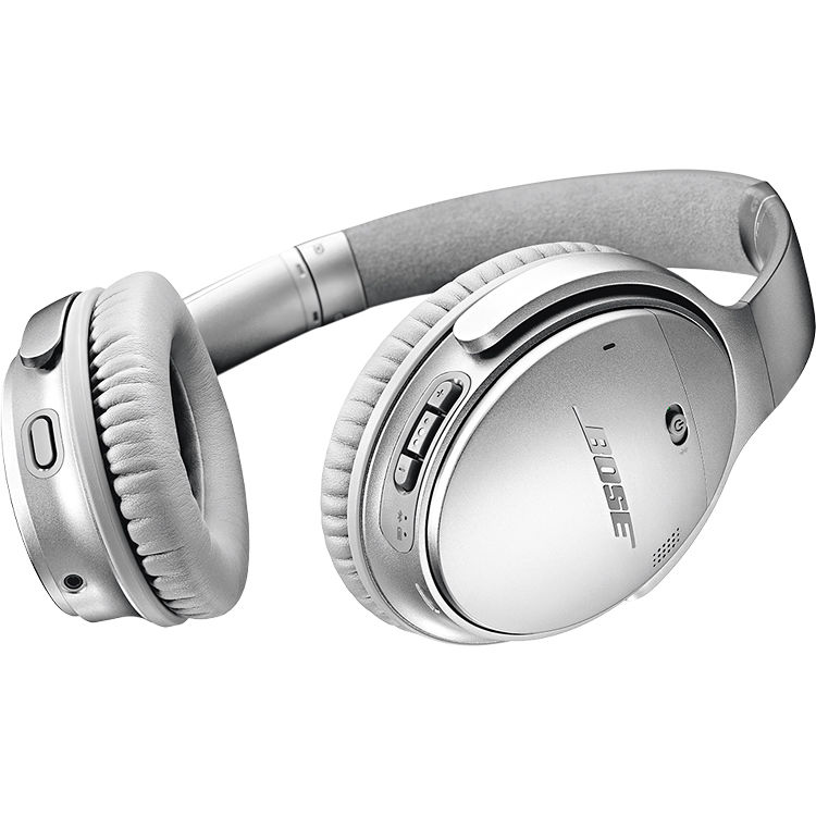 Bose QuietComfort QC35-II Wireless Noise Cancelling Over-Ear Headphones - Silver