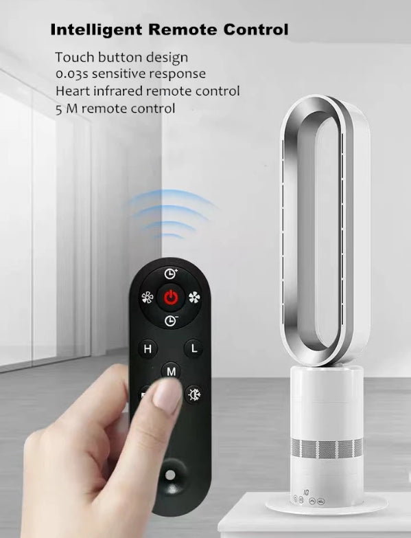 Tydi 18" Bladeless Fan Hot & Cold - White SIlver