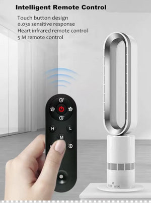 Tydi 18" Bladeless Fan Hot & Cold - Charcoal Silver