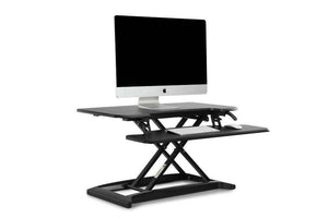 Ergolux Pro Height Adjustable Sit Stand Desk Riser (Small , Black)