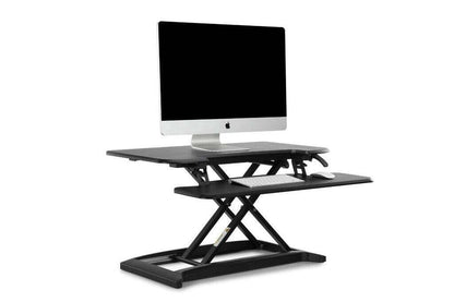 Ergolux Pro Height Adjustable Sit Stand Desk Riser (Small , Black)