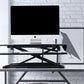 Ergolux Pro Height Adjustable Sit Stand Desk Riser (Small , Black)