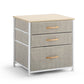 Ovela 3 Drawer Nightstand Bedside Table - Beige