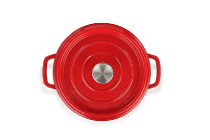 Ovela Cast Iron Casserole 26CM Dish 5L Red