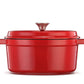 Ovela Cast Iron Casserole 26CM Dish 5L Red