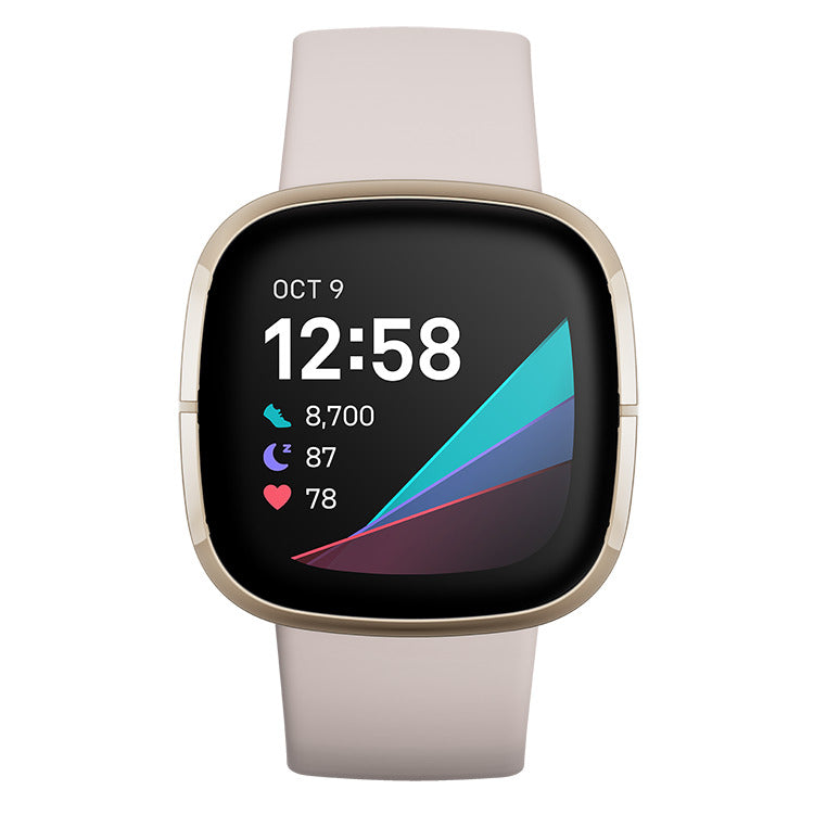 Fitbit Sense Smartwatch (Lunar White/Soft Gold)