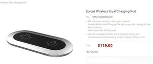 Sprout Wireless Dual Charging Pod