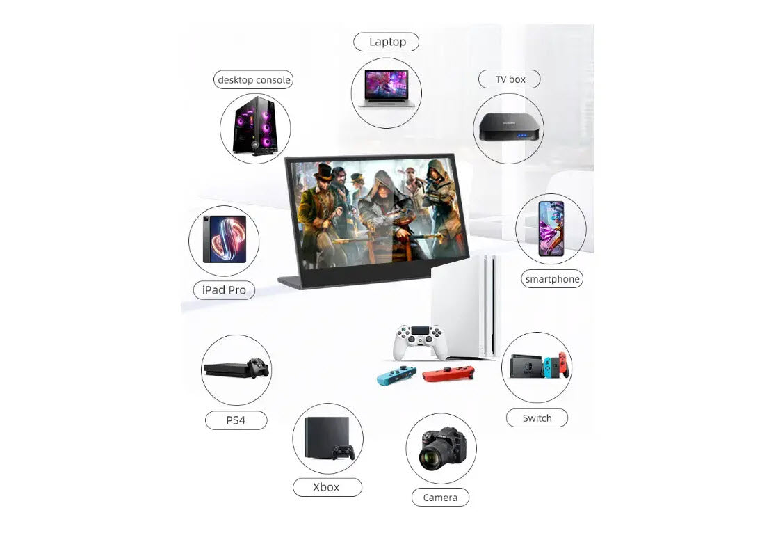 Kogan 15.6" Full HD Portable IPS LED USB-C Touchscreen Monitor (1920 x 1080)