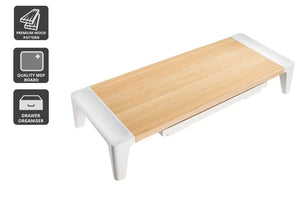 Kogan Wood Top Monitor & Laptop Stand With Drawer