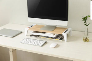 Kogan Wood Top Monitor & Laptop Stand With Drawer