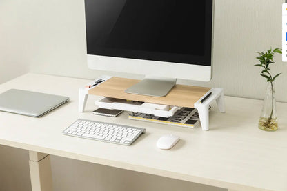 Kogan Wood Top Monitor & Laptop Stand With Drawer