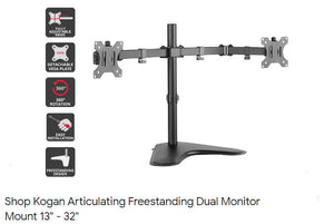 Kogan Articulating Freestanding Dual Monitor Mount