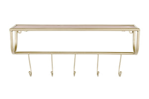 Ovela Maya Wall Shelf With Hooks