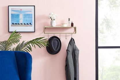 Ovela Maya Wall Shelf With Hooks