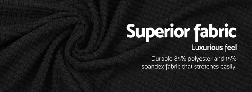 Artiss High Stretch Sofa Cover Couch Protector Slipcovers 3 Seater Black