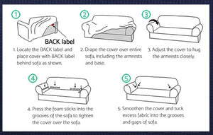 Artiss High Stretch Sofa Cover Couch Protector Slipcovers 3 Seater Black