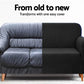 Artiss High Stretch Sofa Cover Couch Protector Slipcovers 3 Seater Black