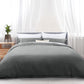 Trafalgar Hotel Quality Queen Bed 1200TC Cotton Rich Quilt Cover Set - Grey