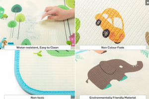 Reversible 2m x 1.8m Baby Floor Play Mat - Animals