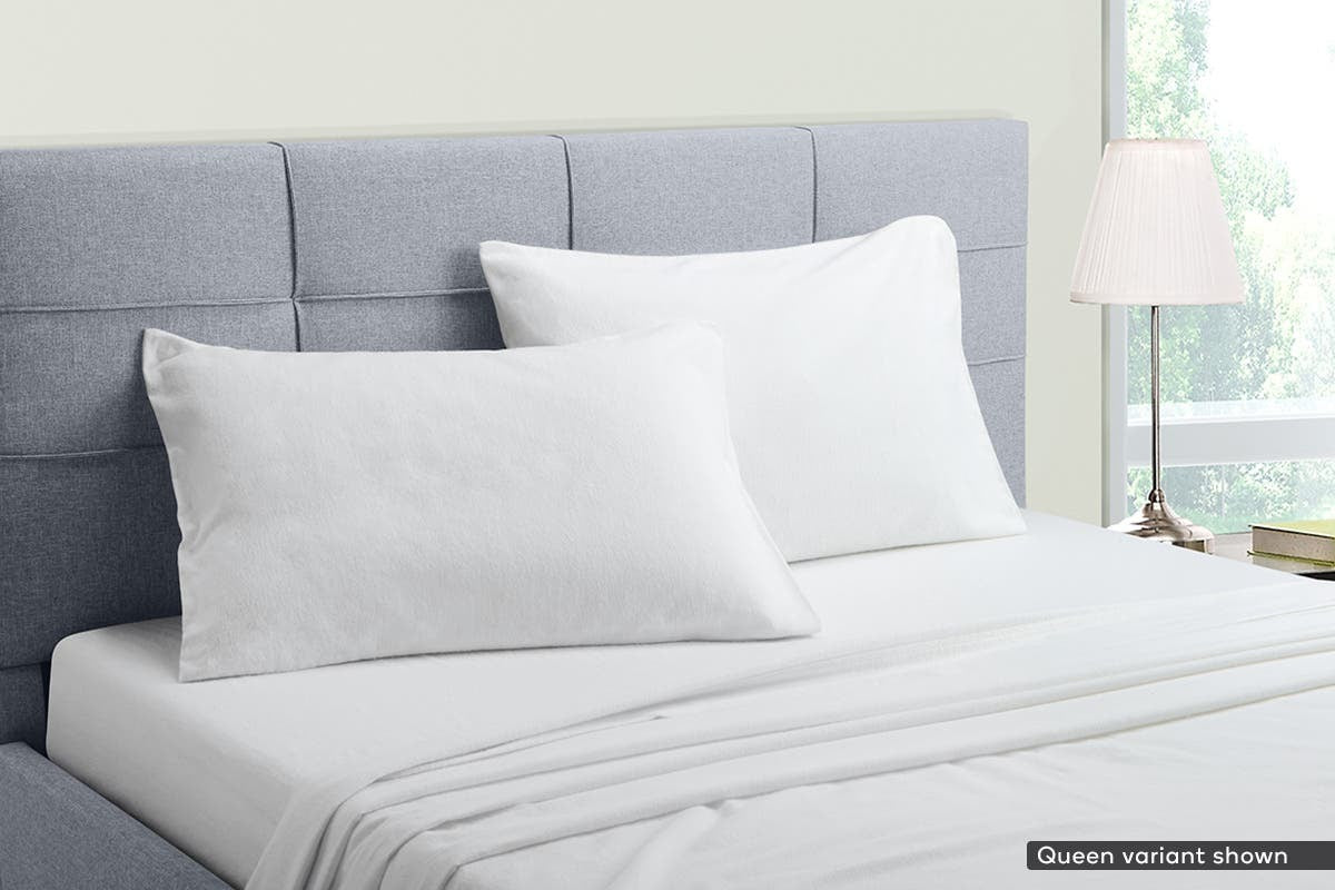 Ovela Cotton Flannelette Bed Sheets Set (Queen, White) - Refurbished Electronics at Tydi NZ
