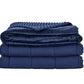 Ovela 7kg Mink Dot Weighted 100% Cotton Blanket Navy