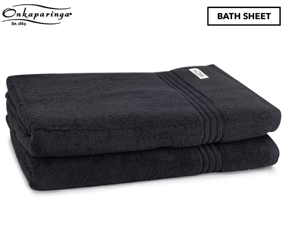 Onkaparinga Haven Bath Sheet 2-Pack - Charcoal