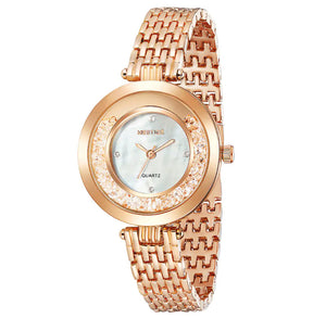 Mestige Women's 32mm The Sylvia Watch w/ Swarovski® Crystals - Rose Gold