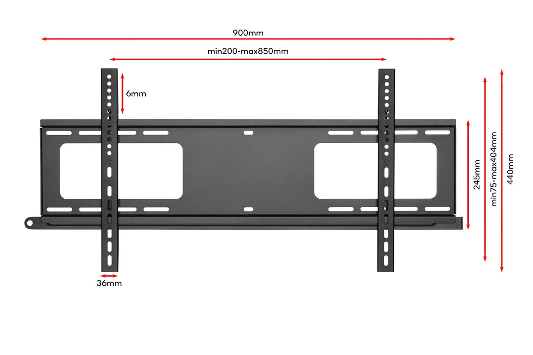 Kogan-Kogan Ultra Low Profile Fixed Wall Mount for 43" - 90" TVs with Anti-theft