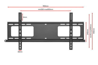 Kogan-Kogan Ultra Low Profile Fixed Wall Mount for 43" - 90" TVs with Anti-theft