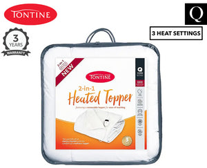 Tontine 2-in-1 Microfibre Heated Mattress Topper - Queen