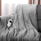 Ovela Washable Plush Electric Heated Throw Blanket (160cm x 130cm, Silver)