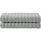 Trafalgar Williow 650GSM Ribbed Cotton 2 Piece Bath Towel Set (Silver)