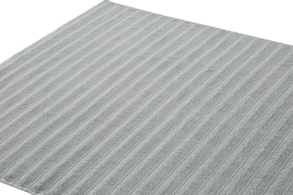 Trafalgar Williow 650GSM Ribbed Cotton 2 Piece Bath Towel Set (Silver)