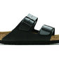 Birkenstock Women's Arizona Birko-Flor Soft Footbed Sandals (Black, Size 45 EU)