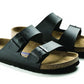 Birkenstock Women's Arizona Birko-Flor Soft Footbed Sandals (Black, Size 45 EU)