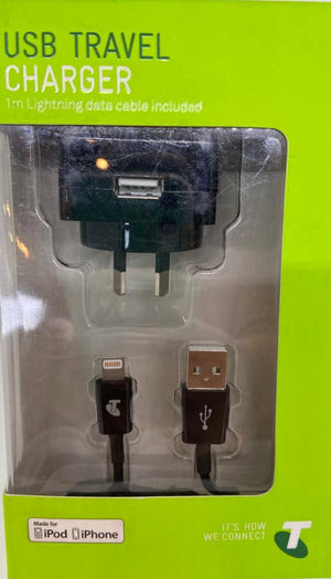 USB 3 Pin  Wall Pplug with Apple Lightening cable also