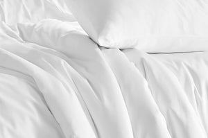 Ovela Natural Bamboo Blend Quilt Cover - White - Queen
