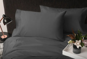 Sheraton Luxury 1000TC 100% Cotton Sheet Set - Dark Smoke-King