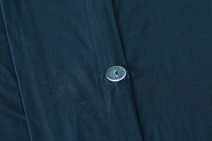 Ovela Aesop Stone Wash 100% Cotton Quilt Cover Set (Sky, Queen)