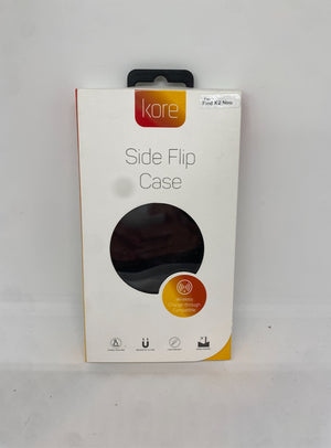KORE Side Flip Phone Case for Find X2 Neo - Black Leather