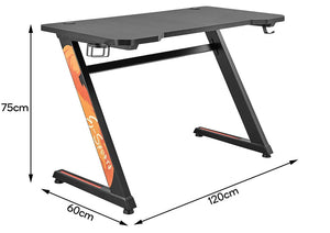 Ergolux Doom Gaming Desk (Black)