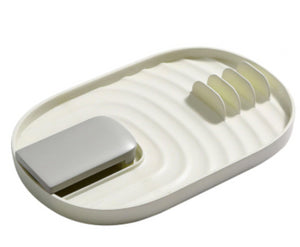 Kitchen spoon and lid holder - white