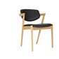 Matt Blatt Set of 2 Kai Chairs Replica (Oak Frame/Black Leather)